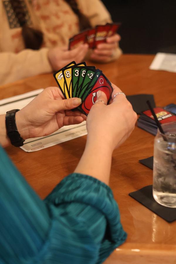 A hand of cards mid-game