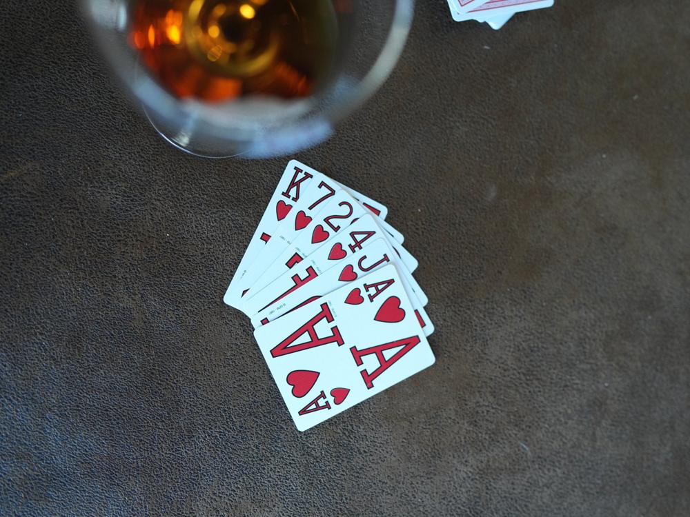 A royal flush on the table