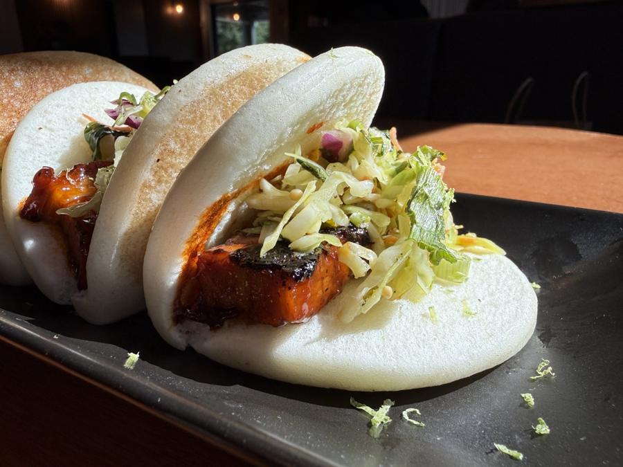 Crispy bao buns with slaw