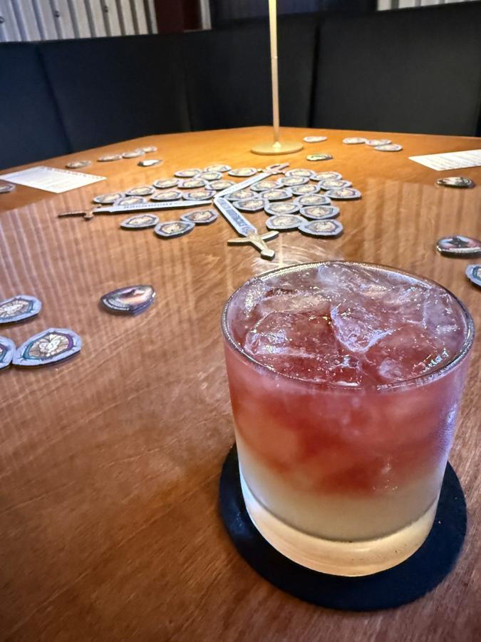 A cocktail on a game table